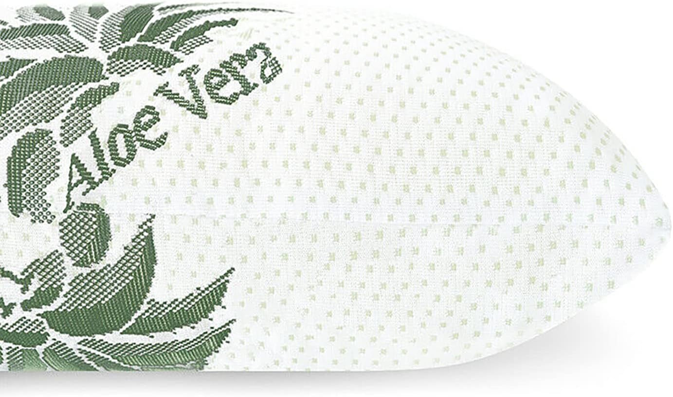 Mister Sandman Ergonomisk kudde 40X80, Nackkudde med Aloe Vera Kuddfodral, Visco Kudde Perfekt för Magsömmar, Ryggsliprar och Sidosliprar, Memory Foam Kudde Cervikal Ortopediska Kuddar Naty Shop 2X Aloe Vera Cover