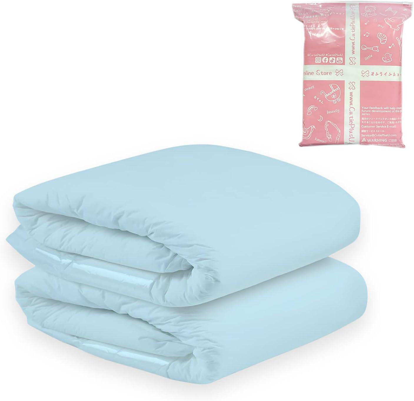 CutiePlusU vuxenblöjor, torr yta, maximal absorptionsförmåga över natten, inkontinensblöja för engångsbruk - blå, rosa, vit, 3-pack (medium 71-96 cm)