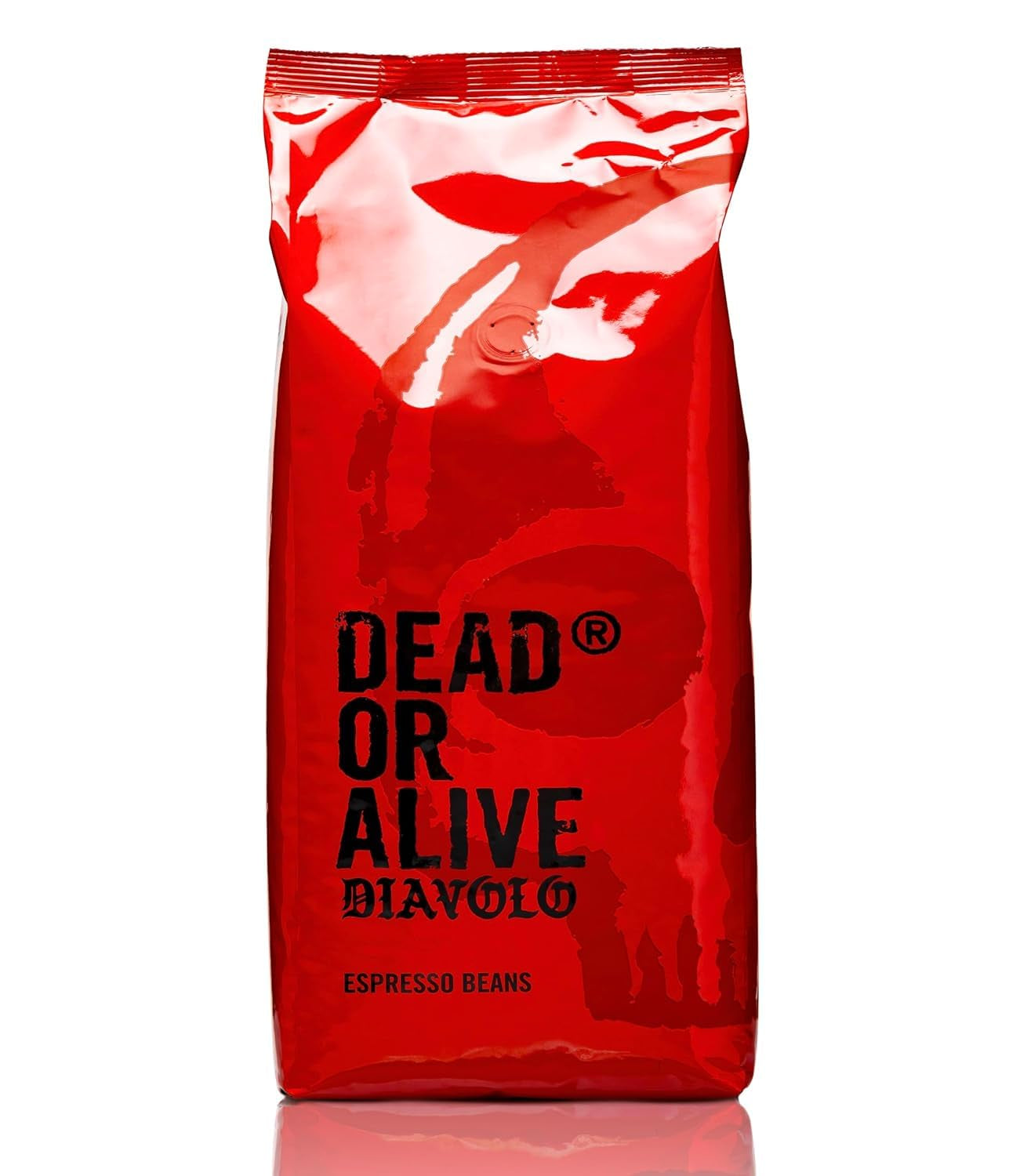 DÖD ELLER LEVANDE DIAVOLO – Extra mörk espresso – 100 % Robusta – Extremt stark – Låg syrahalt – Stabil grädde – Hela bönor 1 kg – Neapelstek