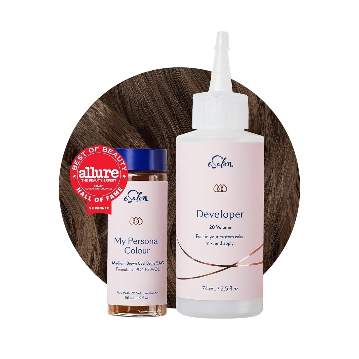 Permanent hårfärgsuppsättning 100 % grå täckning Hemfärgning 0 % Ammoniak Hårfärger Flerdimensionella hårfärger Professionella hårfärger Hårfärgning Naty Shop Medium Brun Cool Beige 5Ag