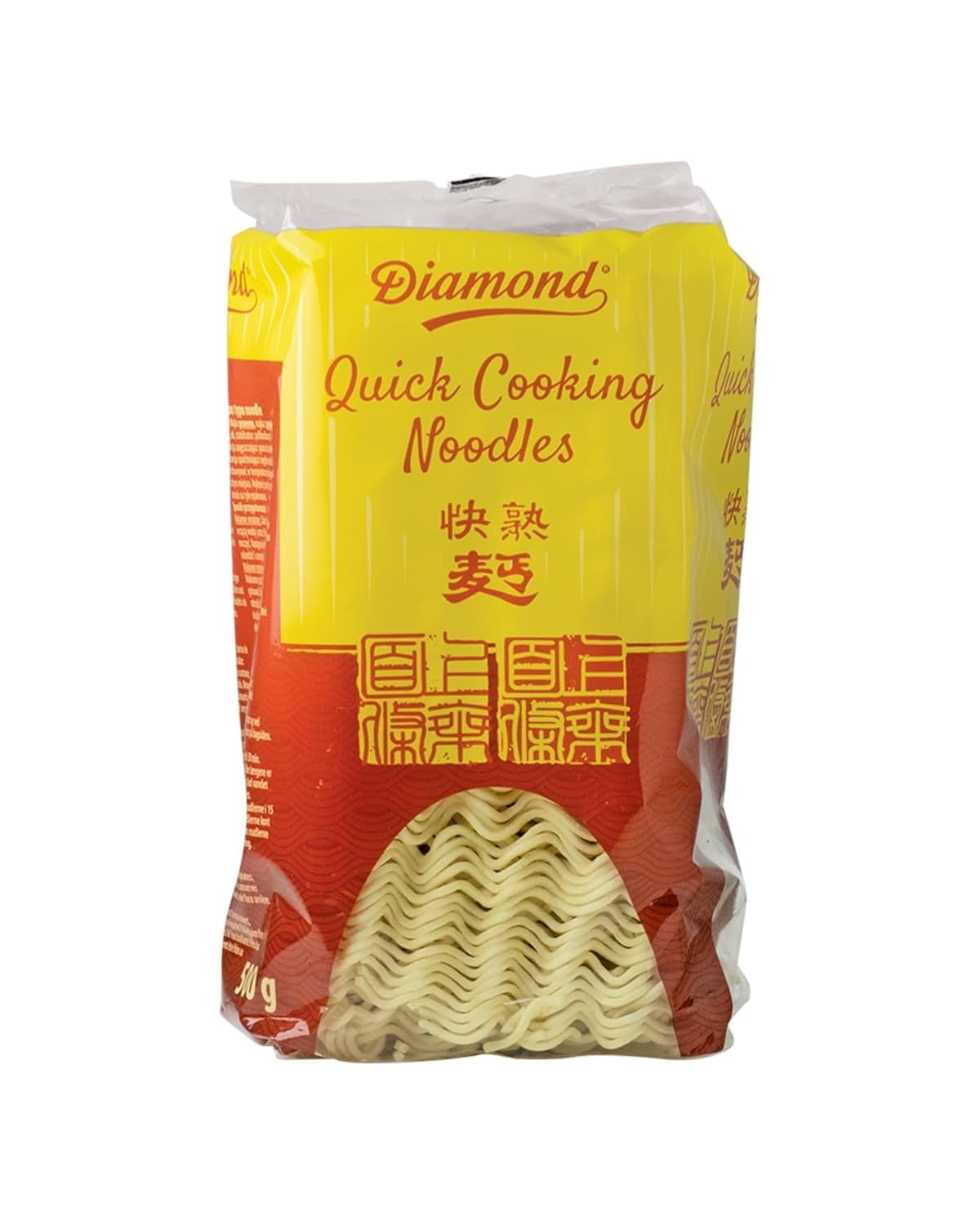 DIAMOND Instant Äggfria nudlar, Instant Vetemjöl Wok Nudlar & Tillbehör - 1 x 500g