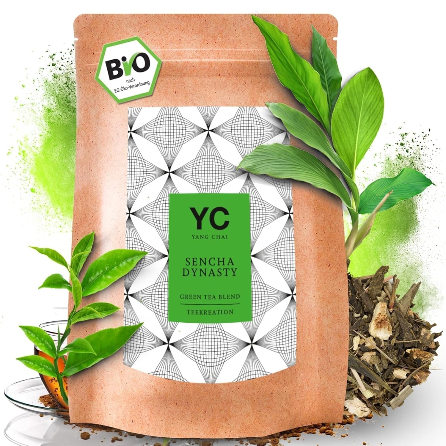 YC Yang Chai Sencha Green Tea BIO 250G - Japanskt löst te med bergamottsmak - Original japanskt grönt te "Sencha Dynasty" från kontrollerad organisk odling