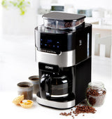 DOMO DO721K "Grind and Brew" espressomaskin - Bean-to-Cup-funktion - LCD-display - För malet kaffe eller hela bönor - 1,5 L