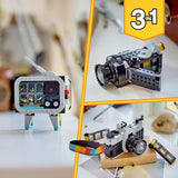 LEGO Creator 3In1 retrokameraleksak, videokamera, tv-apparat, skrivbordsdekorationer för barn eller sovrumstillbehör, fotopresenter för flickor och pojkar 8 år gamla 31147 Byggset Besuche den LEGO-Store