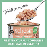 Laxtonfisk i gelé, komplett våtmat för katter, konserverad, med tillsatta vitaminer, 100 % naturlig, 6 x 85 g