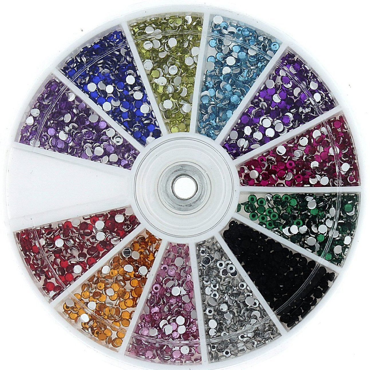 Nagelstrassset med 1200 ädelstenar av premiumkvalitet - Rhinestones för hjuldekoration