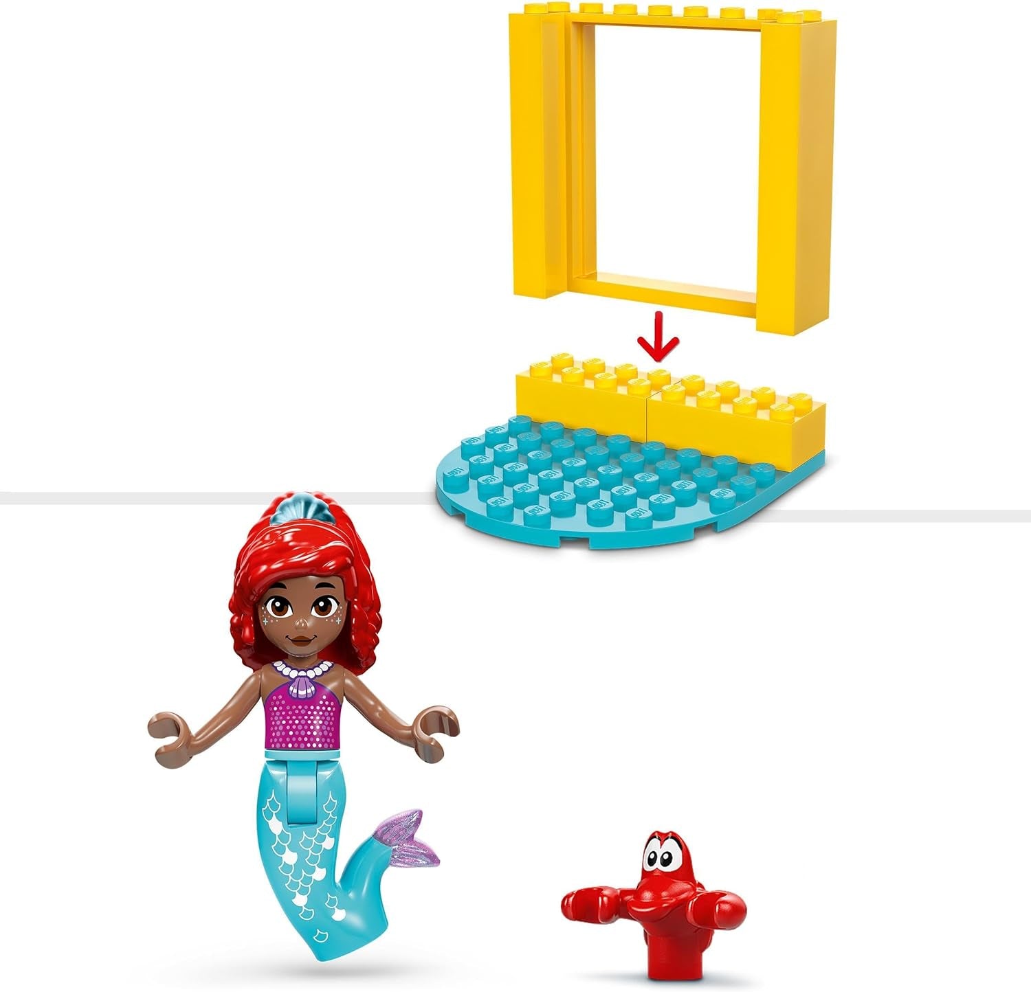 LEGO Ç€ Disney Princess Arielle's Musical Scen Byggleksak för barn med 2 figurer, presentidé för flickor och pojkar från 4 år och TV-seriefans, Barnleksak 43235 Byggset Beuche den LEGO-Store