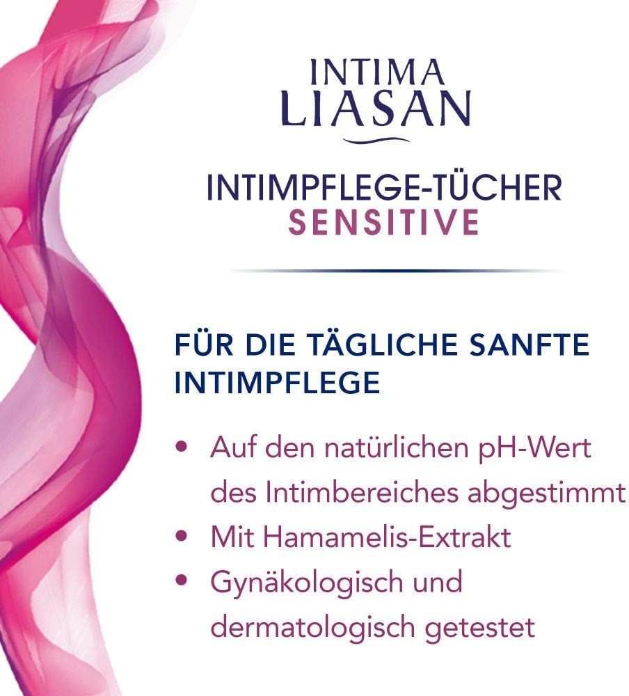 Intima Liasan by Sagrotan Sensitive intima bindor, tvål- och alkoholfri, 30 st.