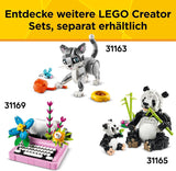 LEGO Creator 3In1 skrivmaskin med blommor - konvertibel leksak till en Keytar-modell eller till en blomkruka med anteckningsbok och penna - byggset - present till flickor och pojkar från 8 år 31169 Byggset Besuche den LEGO-Store