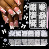 GZMAYUEN 920st Guld Silver Flatback Perlen Für Nägel, Halbrunde Weiße Beige Nail Perlen, Kleine Halbrunde Flatback Perlen Für DIY Nail Art Decor