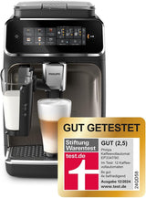 PHILIPS automatisk espressomaskin 3300-serien - 6 drycker, modern färgpekskärm, LatteGo mjölkberedningssystem, SilentBrew, 100% keramisk kvarn, AquaClean-filter. Svart krom (EP3347/90)