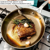 Jamie Oliver från Tefal Cook Smart stekpanna 28Cm, obelagt rostfritt stål, Lämplig för induktionsgrytor och stekpannor Naty Shop