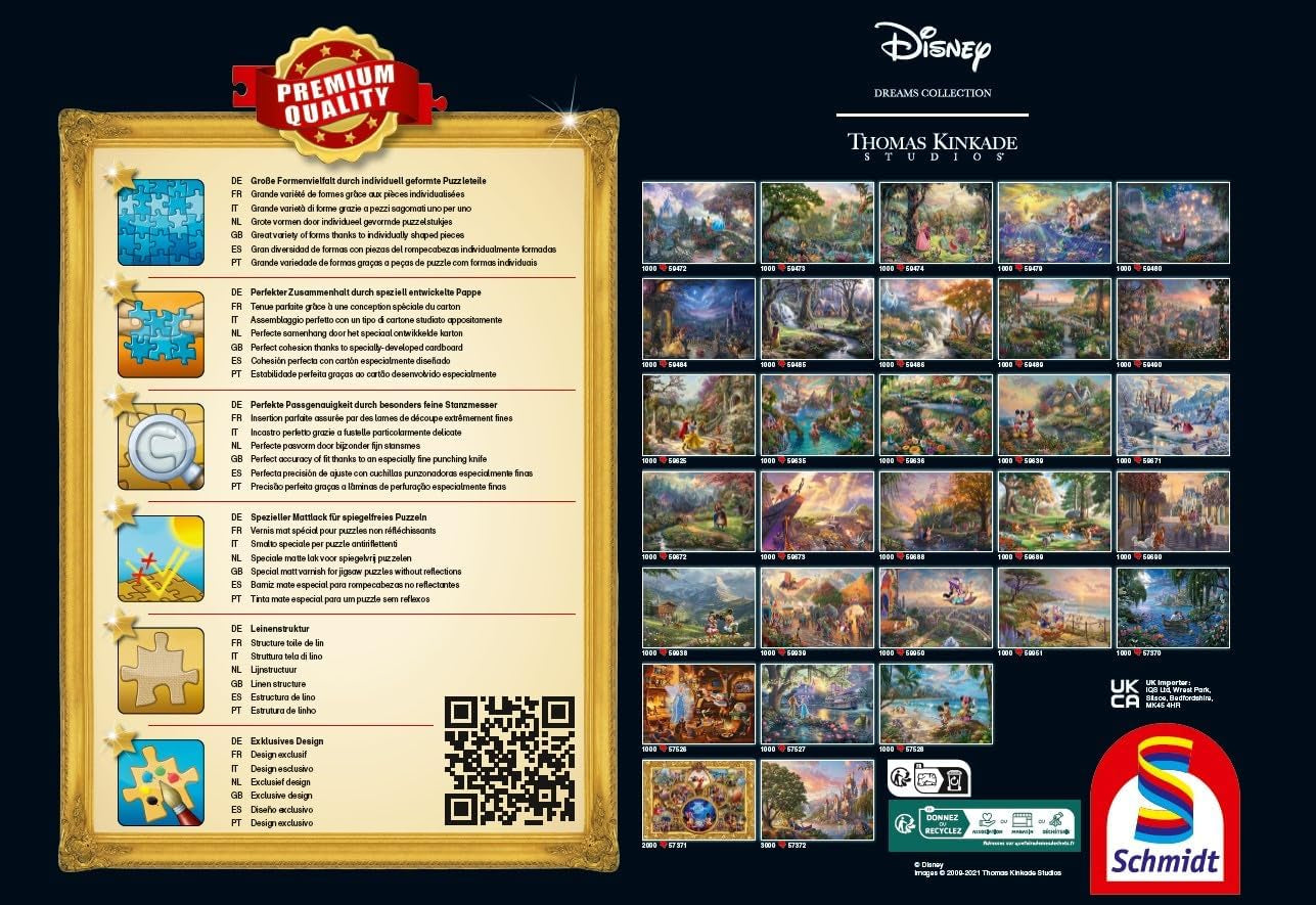 Schmidt Spiele 57397 Thomas Kinkade, Disney, Mickey och Minnie i Mexiko, pussel 6000 bitar Puzzle Naty Shop