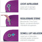 Sea to Summit - Eros Premium svankstödskudde - Uppblåsbar stödkudde - Ryggavlastning - 50D polyestermaterial - Kompakt resväska - Service, resor & bilutflykter - Marinblå - 93g