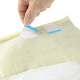 CutiePlusU vuxenblöjor, 10-pack inkontinenstrosor för engångsbruk med öglor för kvinnor och män, maximal absorptionsförmåga över natten - gul (medelstorlek 71-96 cm)