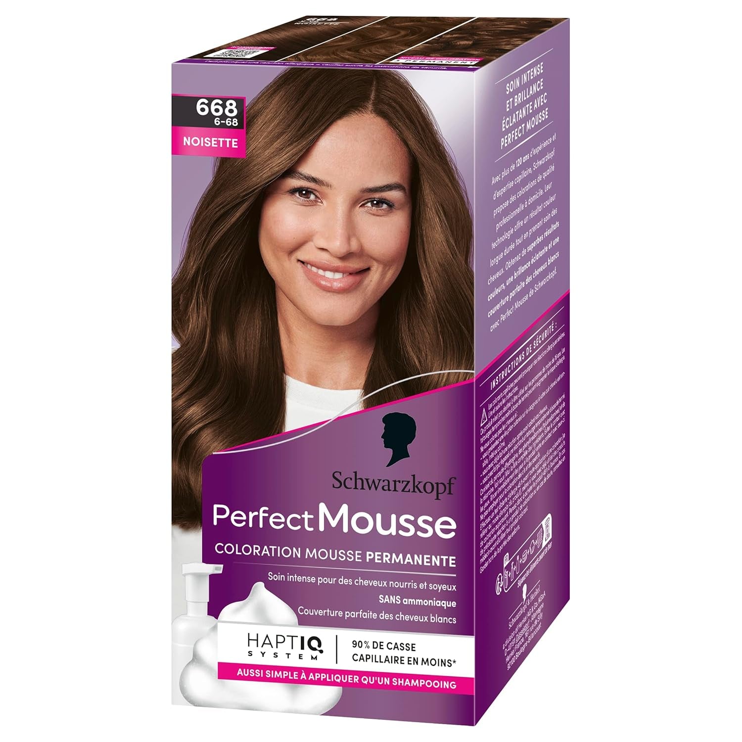 Perfect Mousse Permanent Coloring Mousse, 668 Haselnuss Hårfärgning Naty Shop Standardtitel