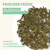 Drick mer te FRISCHER FRIESE - Ekologiskt örtte | Mintblandning | Ekologiskt myntate | Löst te i telåda | Gåva I 50 G