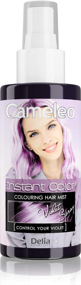 Cameleo - Spray & Go - hårfärgningsspray - lila - för blont, platinablont och grått hår - spraya helt enkelt och gå - semipermanent - omedelbart resultat - karneval hårfärgningsspray - 150 ml Naty Shop Hair Dye Lila Spray 150 Ml (1 förpackning)