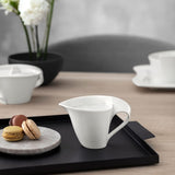 Villeroy & Boch NewWave mjölkkanna, mjölkkartong med böjt handtag, premiumporslin, tål diskmaskin och mikrovågsugn, vit, 200 ml