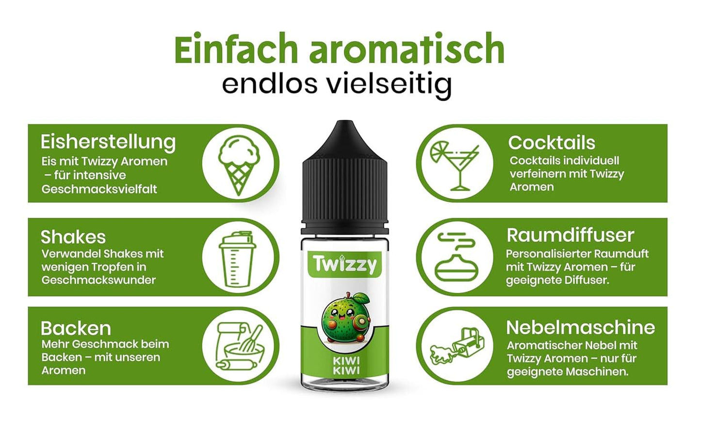 Twizzy Concentrated Kiwi Aroma, 30 ml Aromas Naty Shop