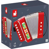 Janod - Dragspel Gioia - Musikinstrument för barn - Rollspel och tidig musikalisk utbildning - Med rem - Från 3 år, J07654 Jucarii Bebe Naty Shop