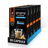 - 5 förpackningar med 10 Zuckerfreier Ginsengkapslar, 50 kapslar 100% kompatibla med Nespresso-System von Ginseng Drink, glutenfri och Lactosefrei