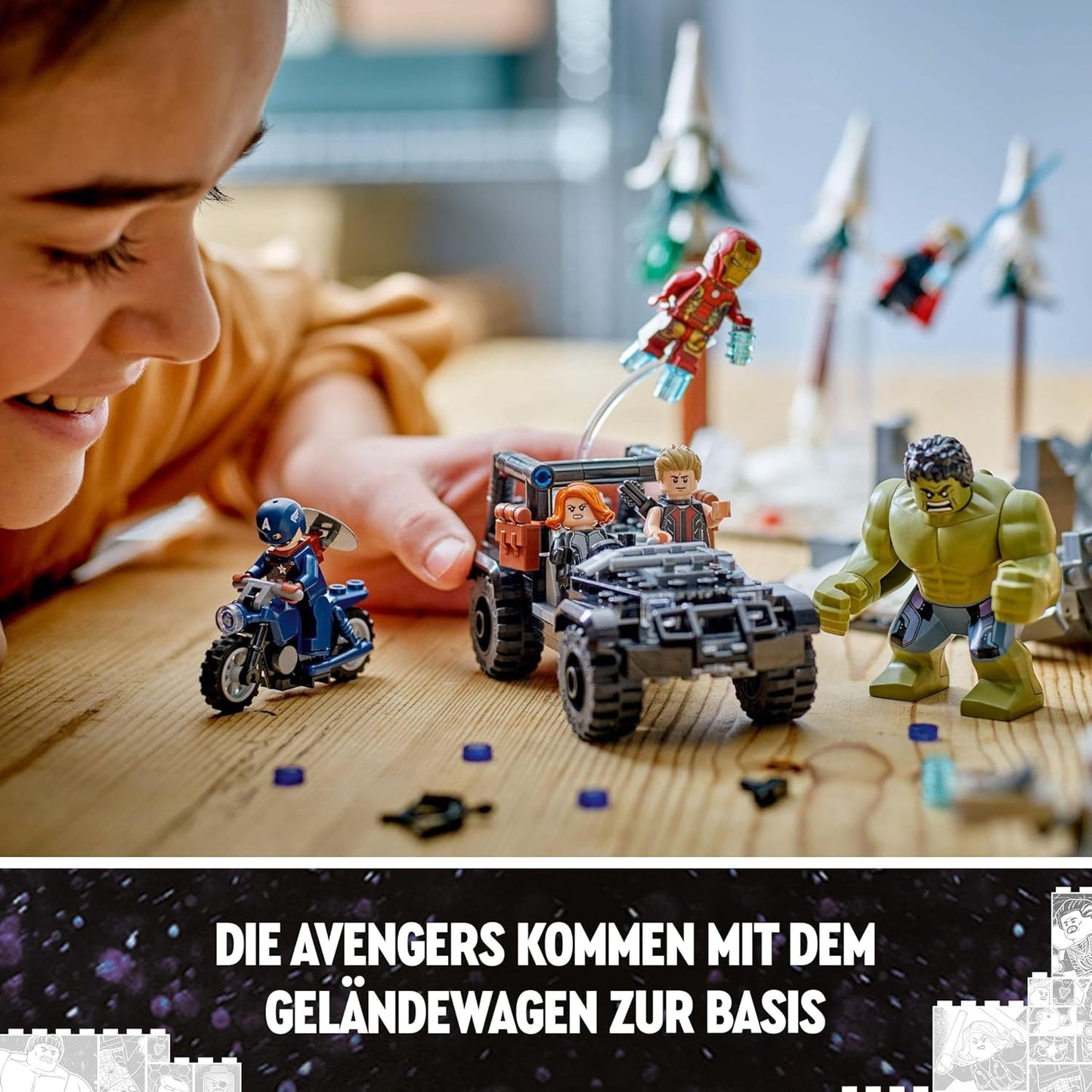 LEGO Marvel Avengers Assemble: Age of Ultron, bygg- och lekset med 8 minifigurer av superhjältar som Thor, Hulk och Iron Man, byggleksak för pojkar och flickor, äventyrsset 76291 Byggset Besuche den LEGO-Store