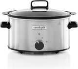 Slow cooker Crockpot,| 3,5 liter (3-4 personer), behållare för att bryna kött och grönsaker, rostfritt stål Slow Cooker Naty Shop Standardtitel