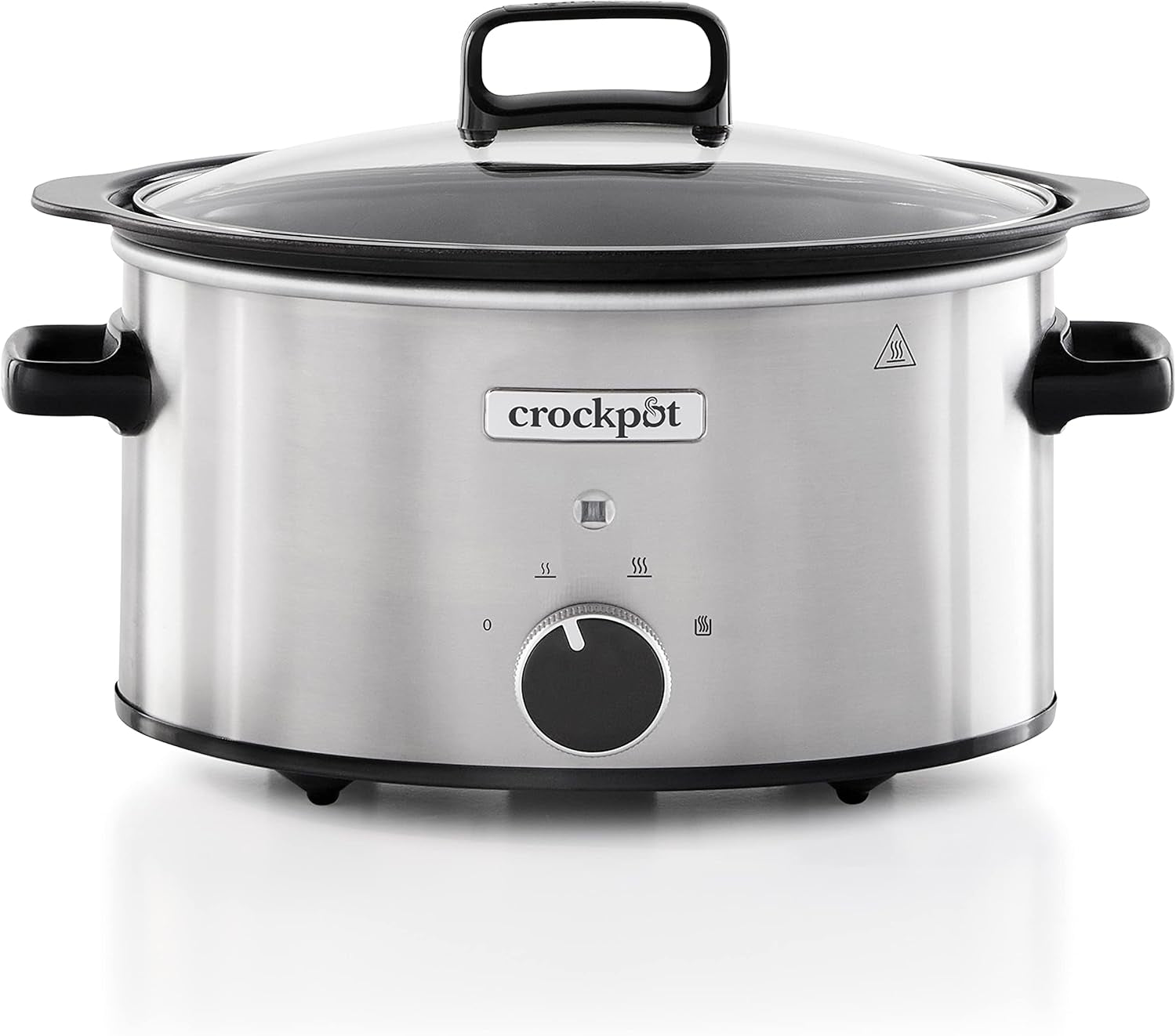 Slow cooker Crockpot,| 3,5 liter (3-4 personer), behållare för att bryna kött och grönsaker, rostfritt stål Slow Cooker Naty Shop Standardtitel