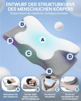 2 i 1 nackkudde Kudde Memory Foam Kudde Ergonomisk ortopedisk kudde 2 Sovhöjd Nackstödskudde för sida / rygg / magstöd Cervikala ortopediska kuddar Naty Shop