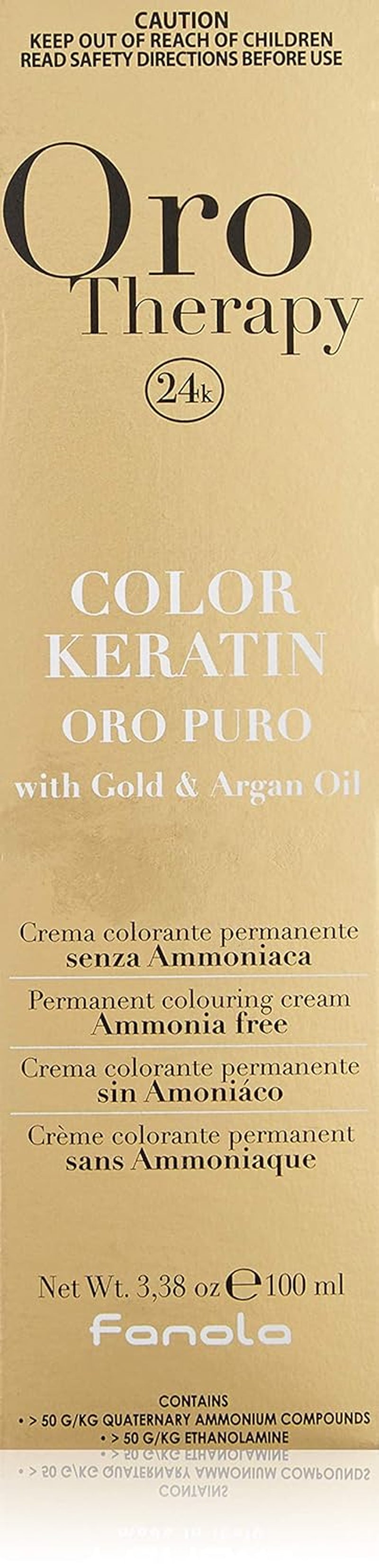Fanola Oro Therapy Color Keratin 5.0 100ml Hårfärgning Naty Shop 5 Ljusbrun