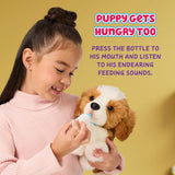 Små levande husdjur My Really Real Puppy – Plåster; Interaktiv valp; över 60 ljud/reaktioner; realistiskt utseende; 1 av 72 varianter; lekset med bärväska; batterier ingår; åldrarna 5+
