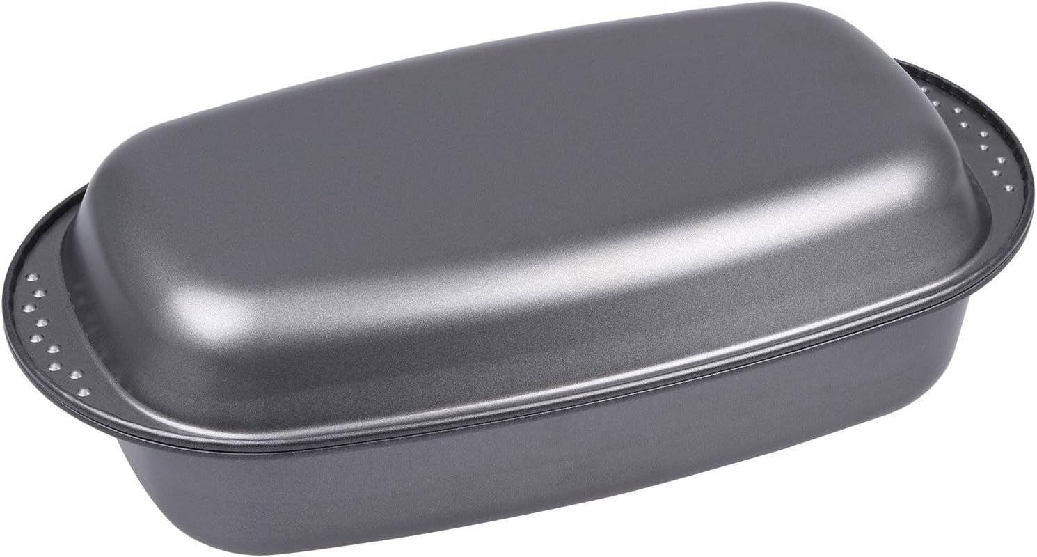 Chg 9942-04 Bratenform Mit Deckel, Antihaftbeschichte, Antracit-Metallic, 37 X 20 X 7 Cm Bakformar och plåtar Naty Shop