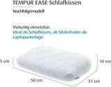TEMPUR EASE Sovkudde med minnesskum, ergonomisk nackstödskudde för alla sovställningar, fast stöd, 50 X 31 X 10/5 cm, Vita Naty Shop Standardkuddar