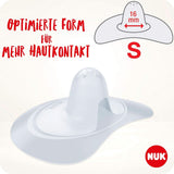 NUK nippelskydd | Amningsbröstskydd | Skyddar mot ömma bröstvårtor | Tunn silikon | Storlek S (16Mm) | 2 st Barnmat och amningstillbehör Naty Shop