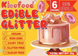 Ätbart glitter, set med 6 nyanser, 5 gram Glitter Naty Shop
