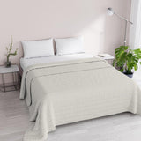 Sommartäcke Satin Stripes, polyester, kräm, 260X250 Cm Täcken och täcken Naty Shop Cream 260X250 Cm