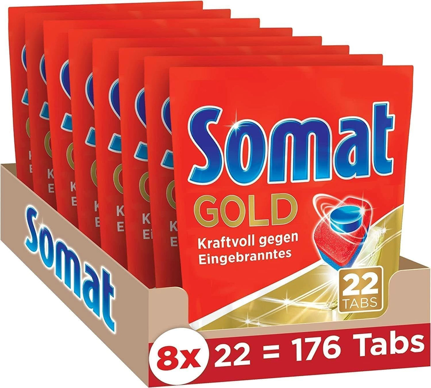 Somat Gold flikar för diskmaskinen (105 flikar) Naty Shop Köksdiskmedel 176 kapslar -