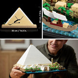 LEGO 21058 Arkitektur The Pyramid of Cheops Byggsats för hantverk som kreativ hobby, presentidé för vuxna, män, kvinnor, mamma, pappa, kreativ aktivitet, samling av berömda landmärken Byggset Besuche den LEGO-Store