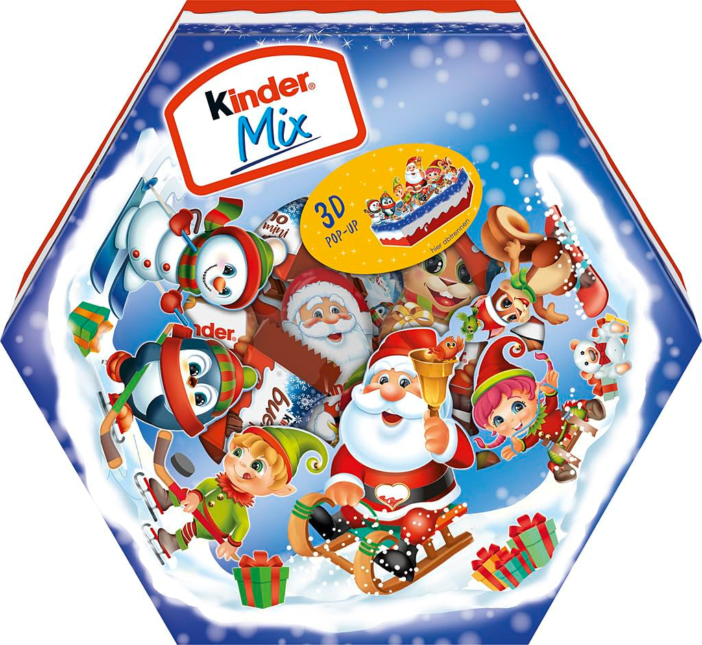 Kinder Mix jultallrik - läckra chokladspecialiteter från Kinder-sortimentet - 143g