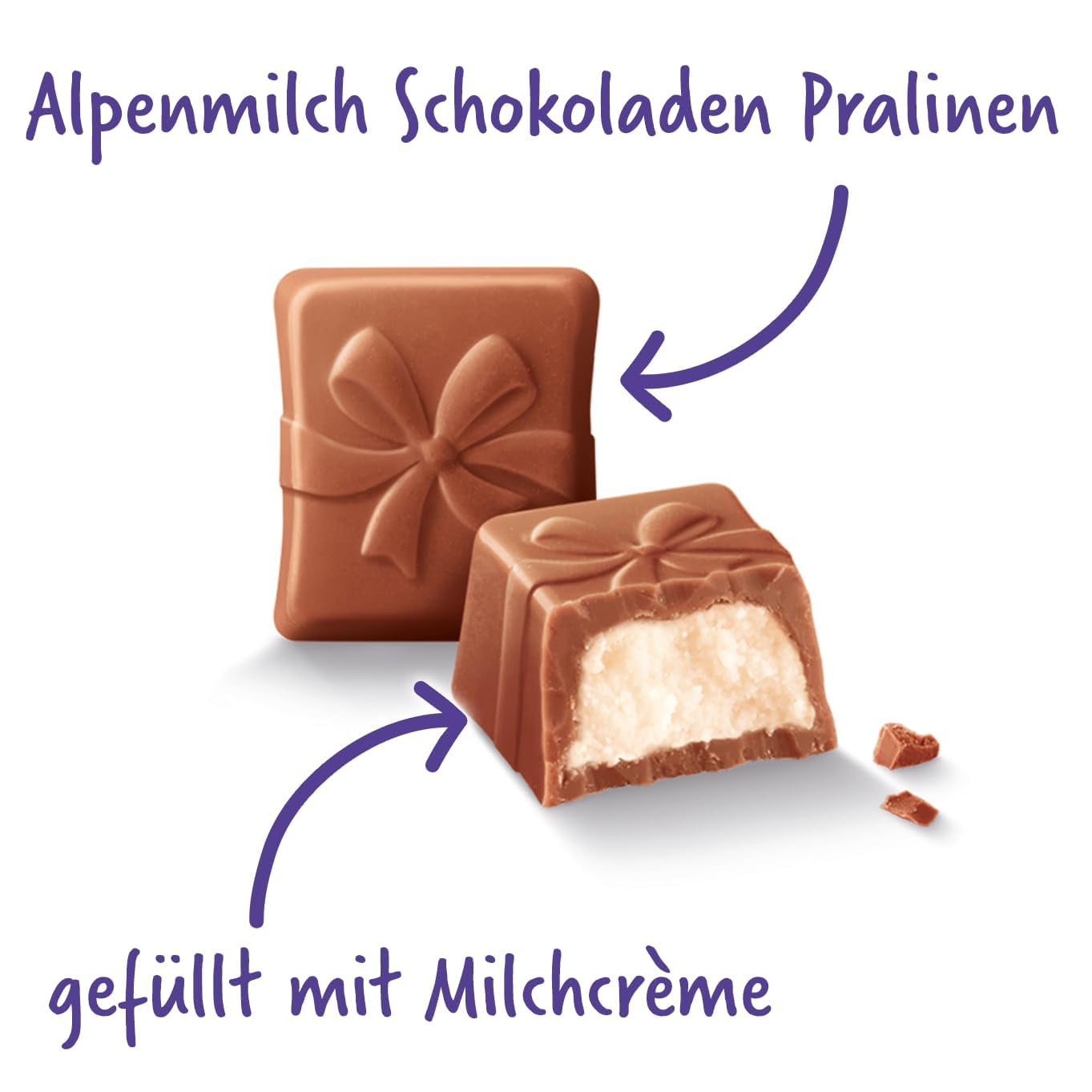 Praline Milka Grattis – Alpin mjölkchoklad med fin mjölkgräddefyllning – 10 x 110g