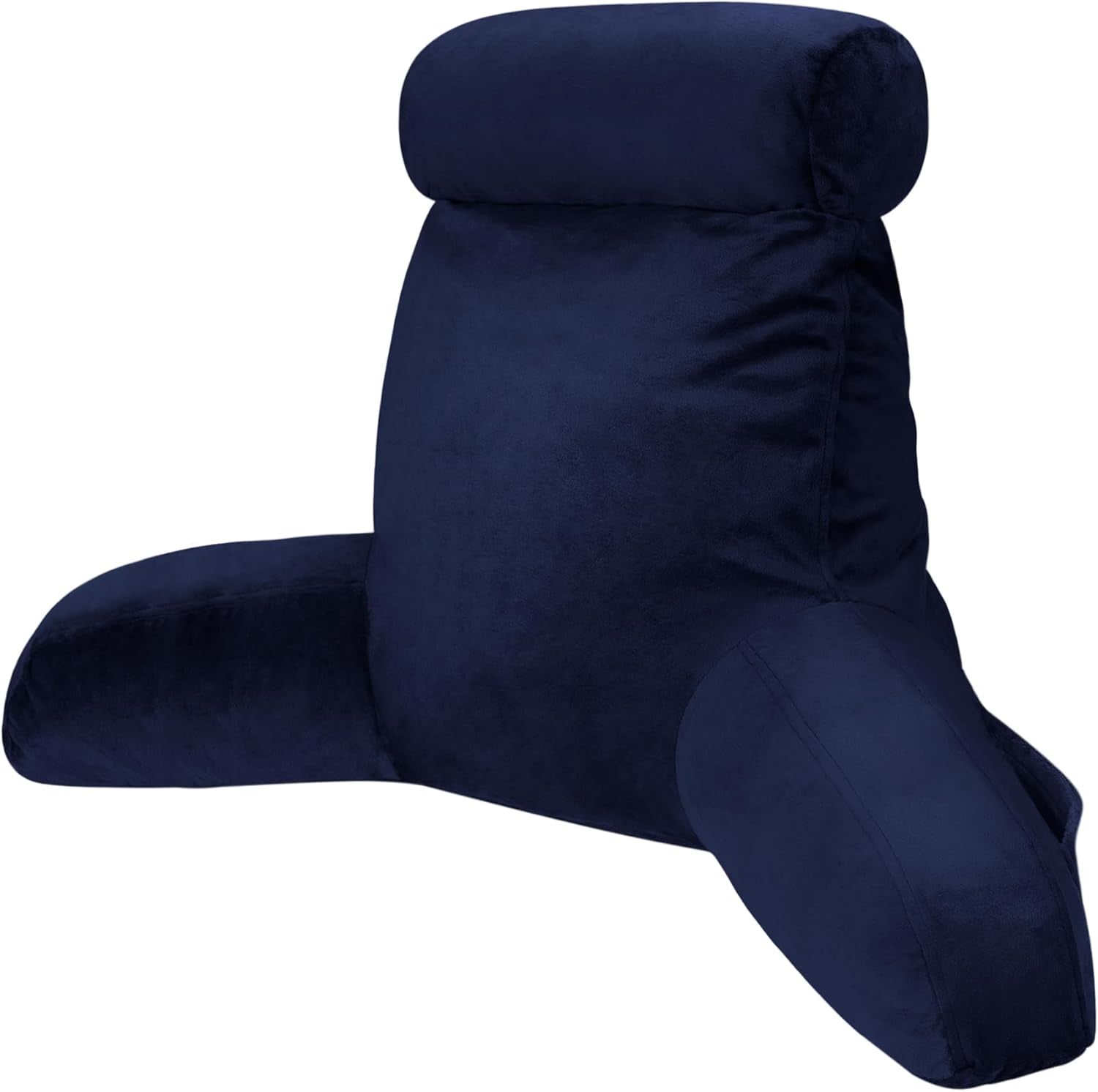 INFANZIA läskudde med armstöd, memory foam, ergonomiskt stöd för soffa och säng, marinblå