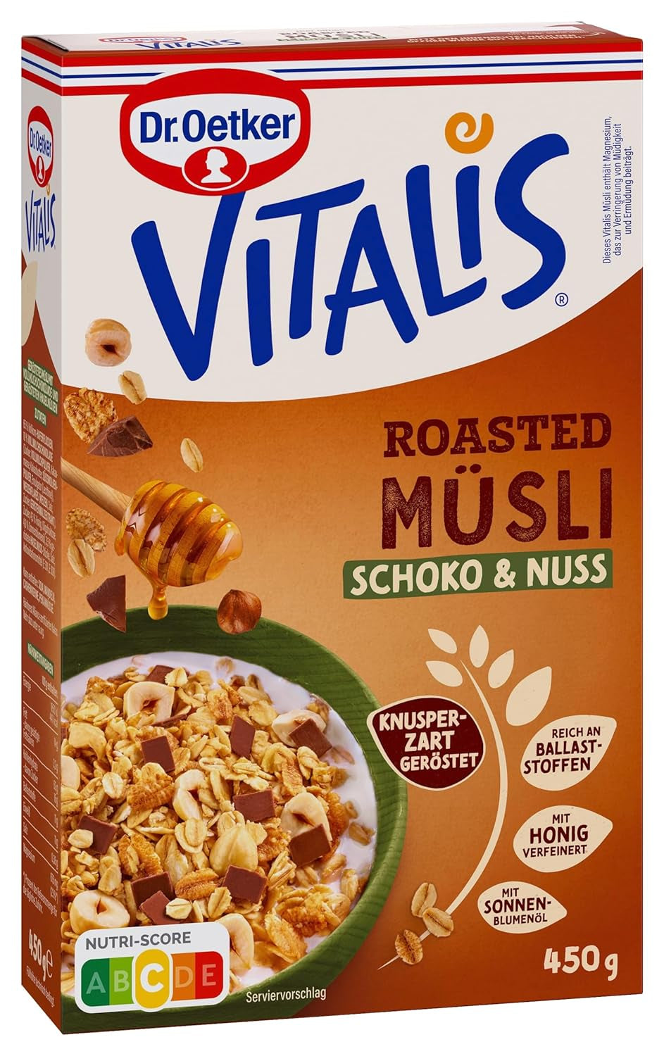 Dr. Oetker Vitalis rostad müsli med tranbär och pumpafrön: rostad müsli med torkade tranbär, 8 st (8 x 501 g)