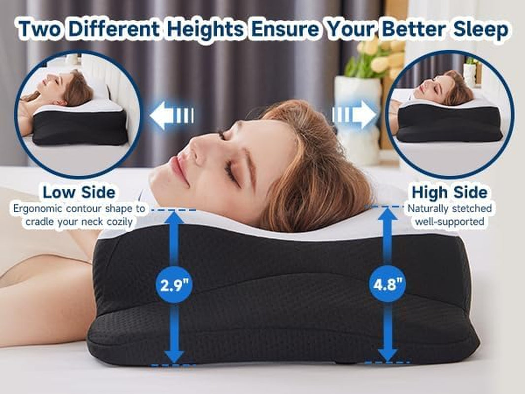 SUPA MODERN Memory Foam Kudde Side Sleeper Kylkudde 60X40 Ortopedisk Baksida Mage Nacke smärtlindring Nackkudde Ortopediska livmoderhalskuddar Naty Shop