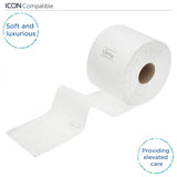 Kleenex standardrulle 8441 toalettpapper - 2-skikts toalettpapper - 6 paket med 6 rullar X 600 ark vardera, vit (36 rullar/21 600 ark totalt)