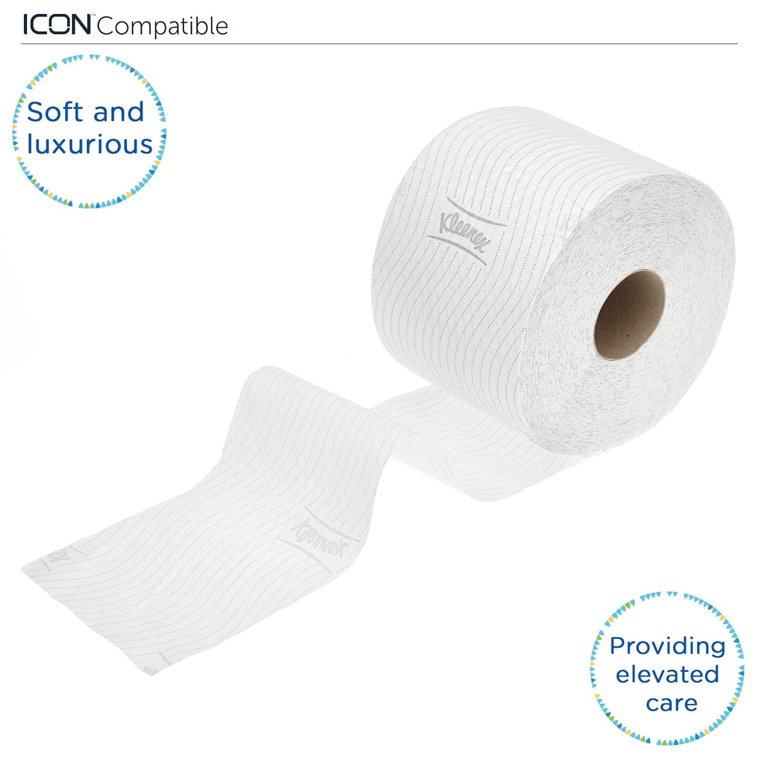 Kleenex standardrulle 8441 toalettpapper - 2-skikts toalettpapper - 6 paket med 6 rullar X 600 ark vardera, vit (36 rullar/21 600 ark totalt)