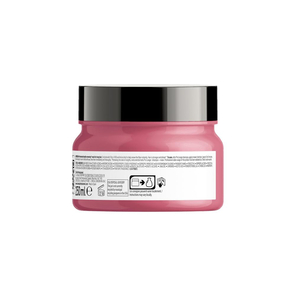 L'Oréal Professionnel hårstärkande mask för långt och tunt hår med filler A-100 och aminosyror, Series Expert, Pro Longer Mask Hair Mask Naty Shop