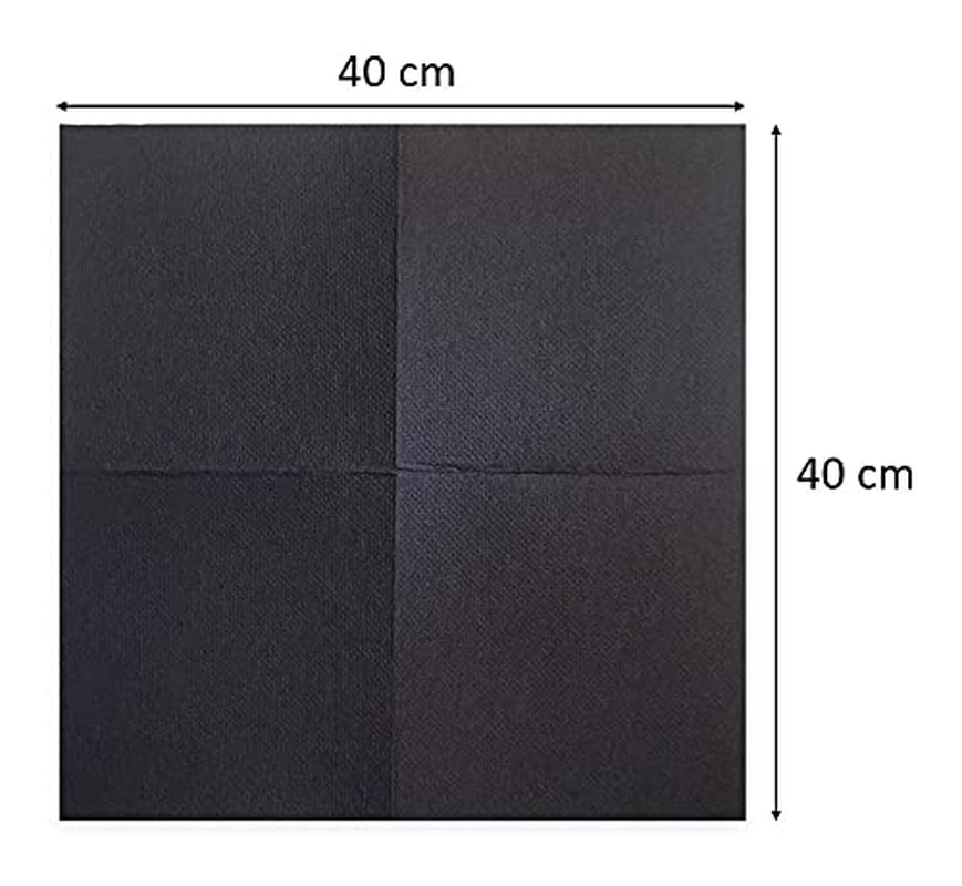 Santa Claus Satin Servetter 40 X 40 2 Ply 1/4 Vik 50 Servetter Punta-Punta Svart
