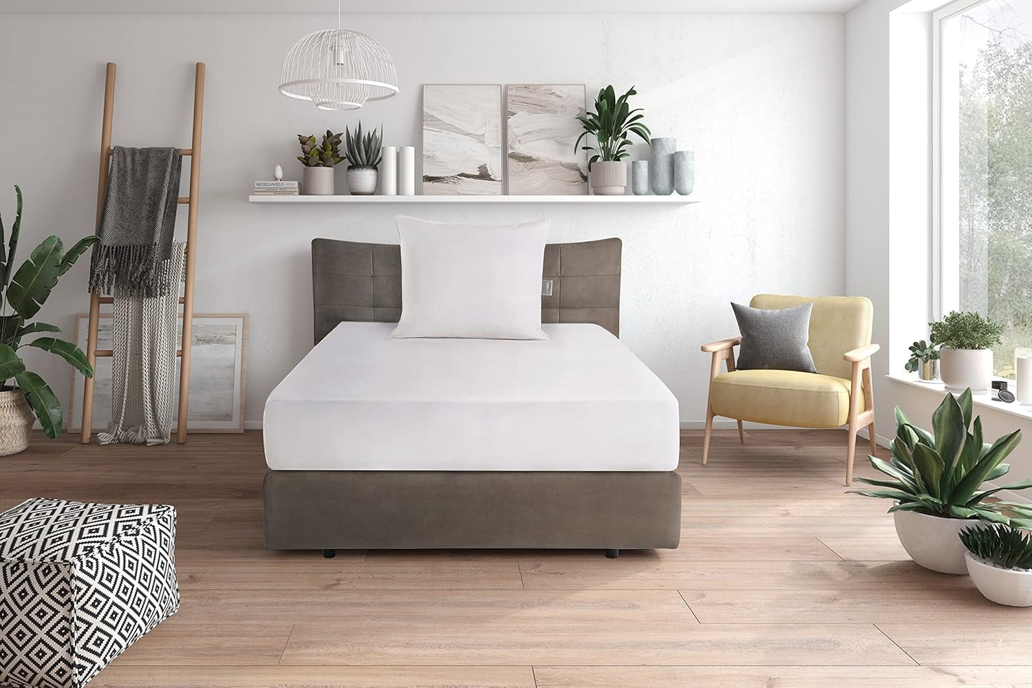 Traumnacht comfort dunkudde med högkvalitativ dunfyllning och luddbeständigt överdrag av 100% bomull, Oeko-Tex certifierad, 80 X 80 cm, tillverkad enligt den tyska kvalitetsstandarden Naty Shop standardkuddar