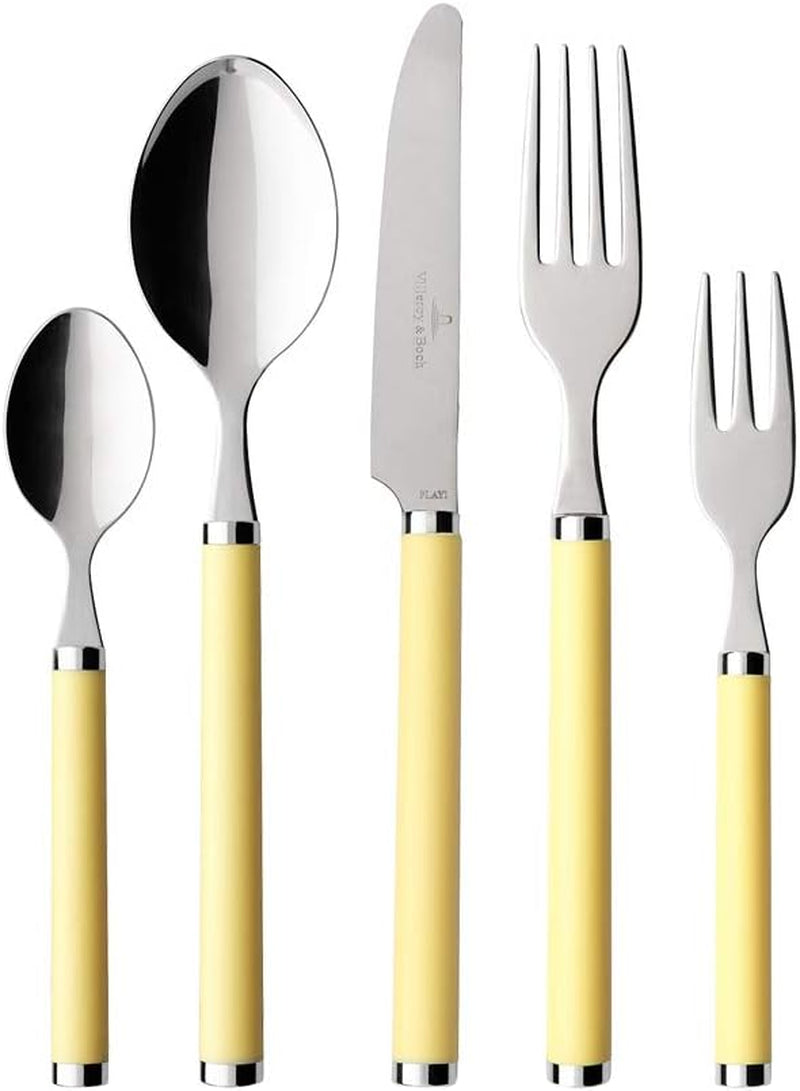 Villeroy And Boch - Play, Sunny Day bestickset, 30 st, för 6 personer, handtag i rostfritt stål/plast i gult Kitchen Naty Shop